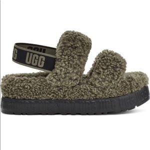 UGG Oh Fluffita Genuine Shearling Slingback  Sandals